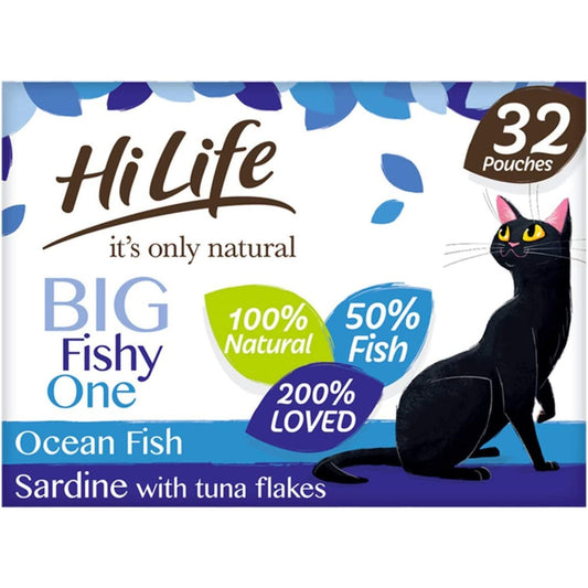 HiLife It's Only Natural The Fishy Wet One Cat Food 32 x 70g