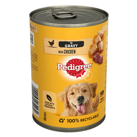 Pedigree in Gravy with Chicken Adult Wet Dog Food 400g