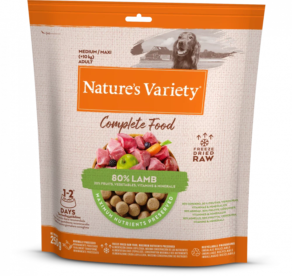 Nature's Variety Complete Freeze Dried Food Lamb For Adult Medium/Maxi Dog 250g