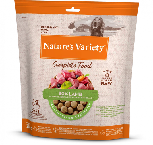 Nature's Variety Complete Freeze Dried Food Lamb For Adult Medium/Maxi Dog 250g
