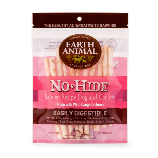 Earth Animal Salmon No Hide Stix Dog Treats 10 pack 45g