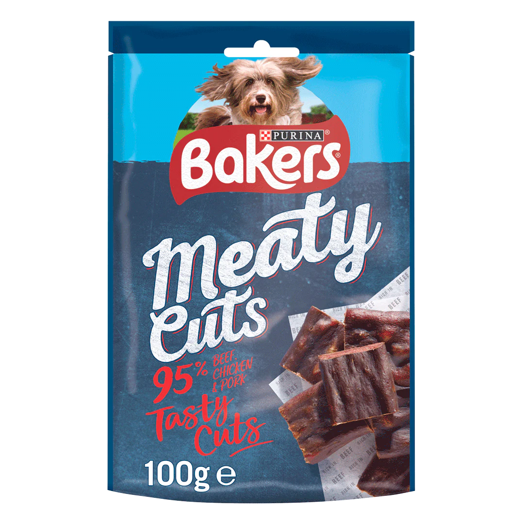 Bakers Meaty Cuts Dog Treats 100g