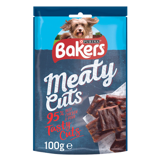 Bakers Meaty Cuts Dog Treats 100g