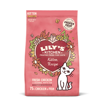 Lily's Kitchen Chicken & White Fish Dry Kitten Food 800g