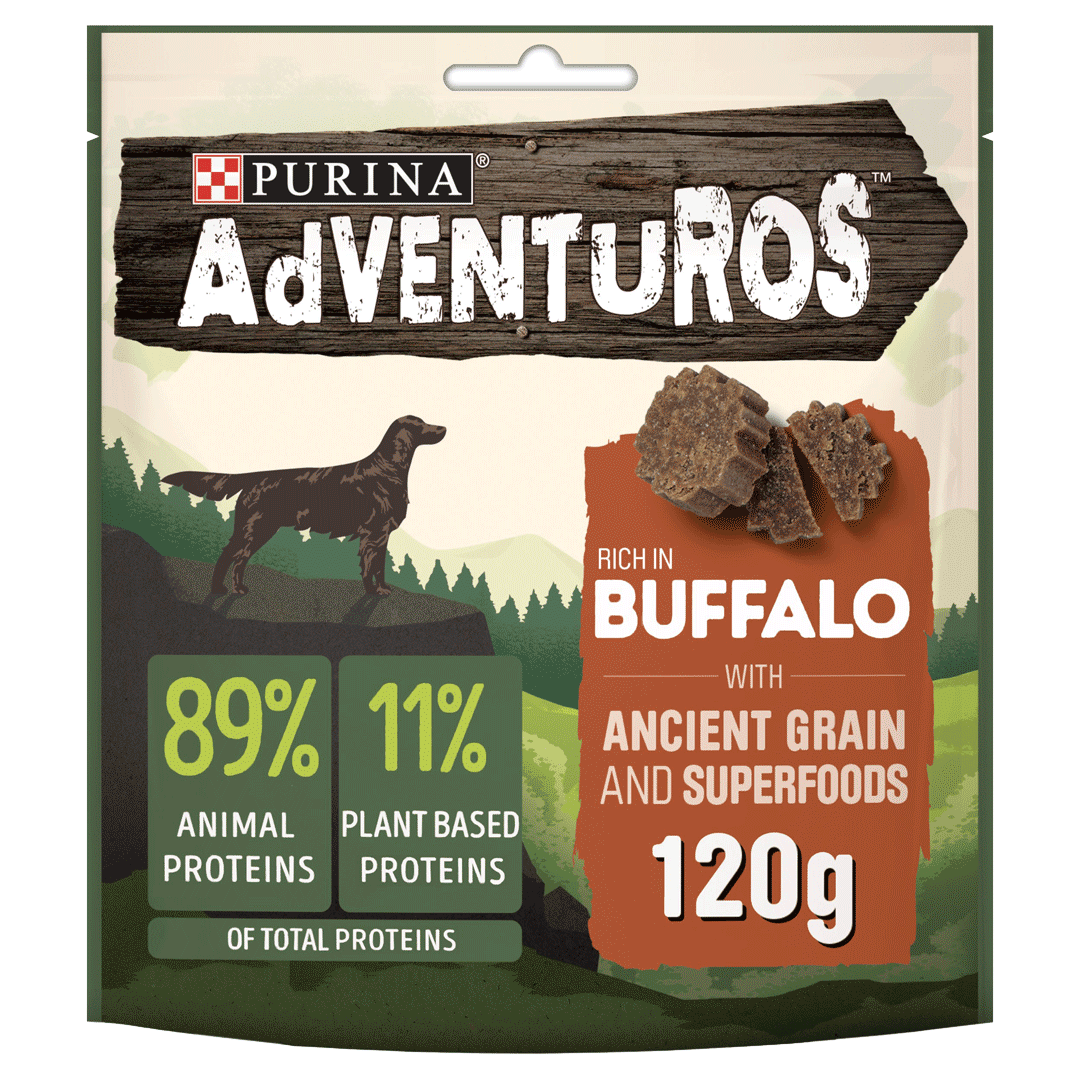 Adventuros Ancient Grain and Superfoods Rich in Buffalo Dog Treats 120g