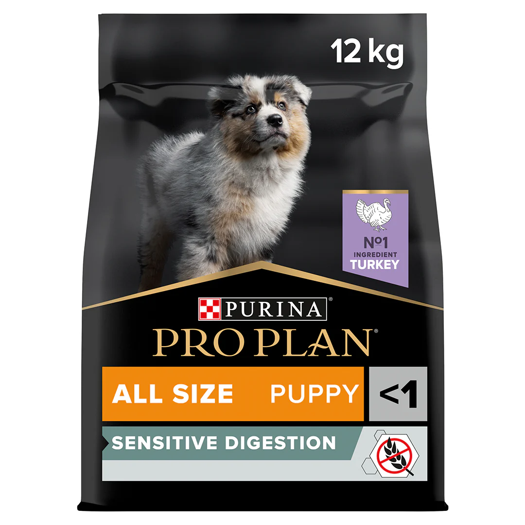 Pro Plan All Size Puppy Grain Free Sensitive Digestion Turkey Dry Dog Food 12kg