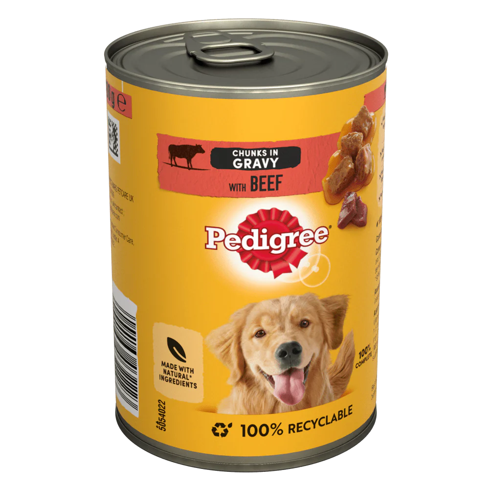 Pedigree Chunks in Gravy with Beef Adult Wet Dog Food 400g