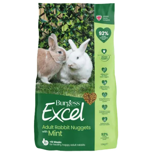 Burgess Excel Adult Rabbit Nuggets with Mint Food