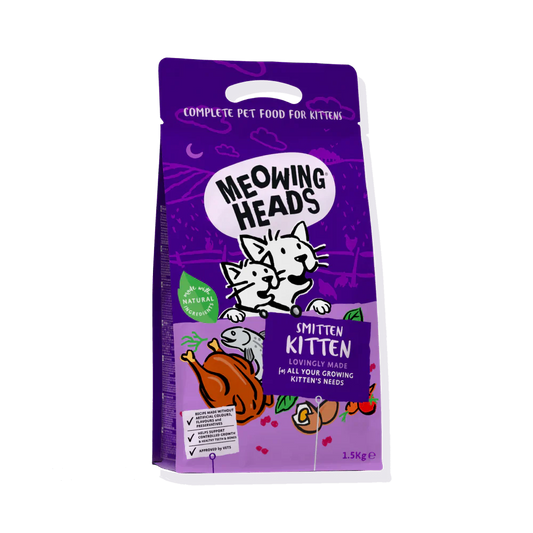 Meowing Heads Smitten Dry Kitten Food 1.5kg
