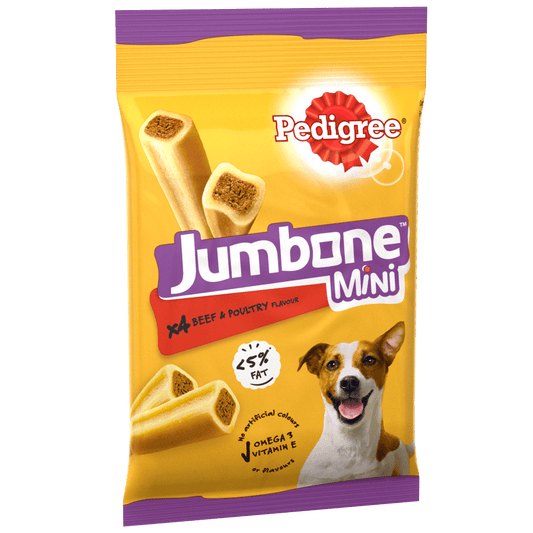 Pedigree Jumbone Mini Small with Beef & Poultry Dog Treats 4 chews
