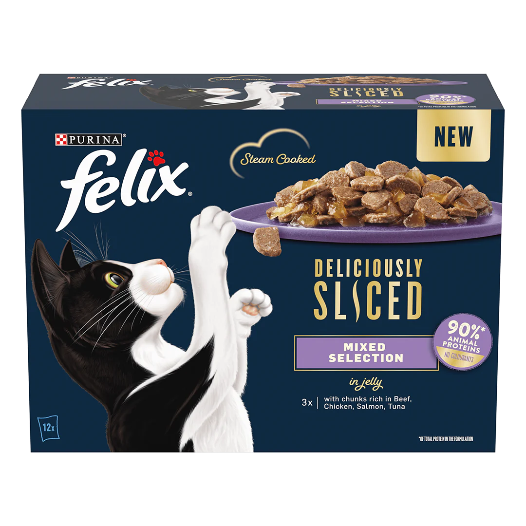 Felix Adult Deliciously Sliced Mixed Selection in Jelly Wet Cat Food 12 x 80g
