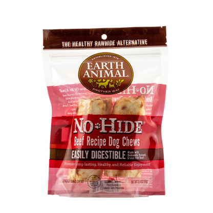 Earth Animal Beef No Hide Chews Small Dog Treats 2 pack 68g
