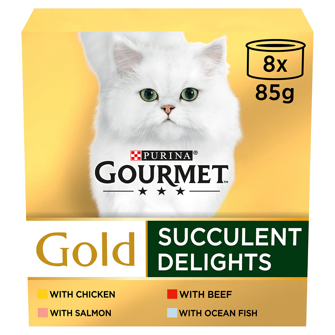 Gourmet Gold Adult Succulent Delights Wet Cat Food 8 x 85g