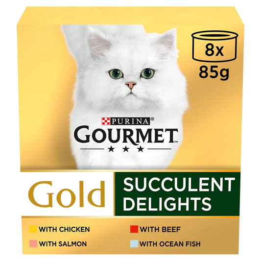 Gourmet Gold Adult Succulent Delights Wet Cat Food 8 x 85g