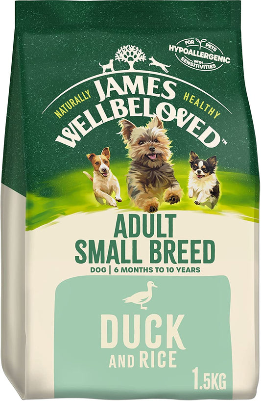 James Wellbeloved Adult Small Breed Duck & Rice Dry Dog Food