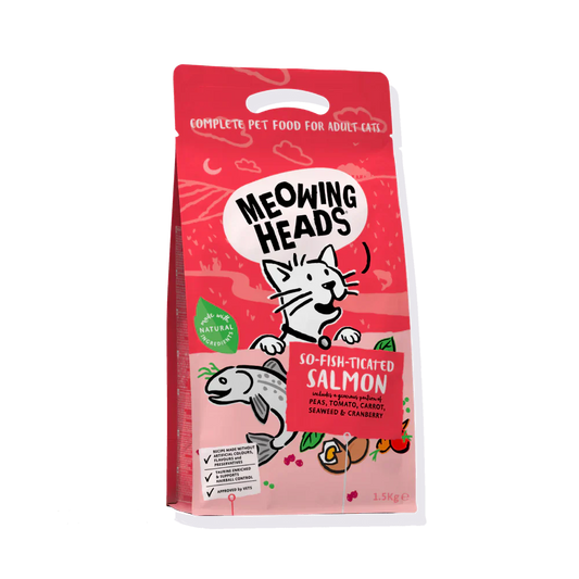 Meowing Heads So Fish Ticated Salmon Dry Cat Food