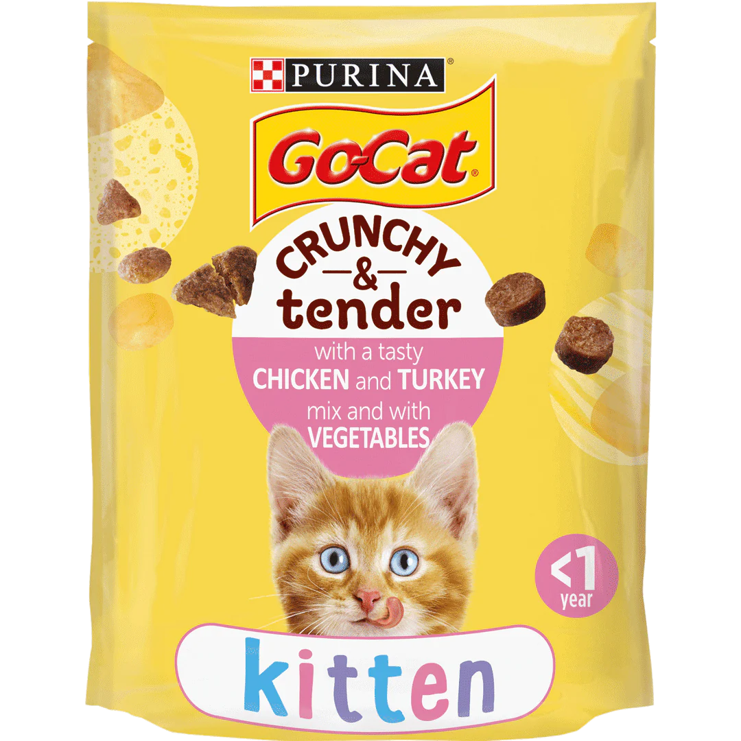 Go Cat Crunchy and Tender Kitten Chicken Dry Cat Food 800g