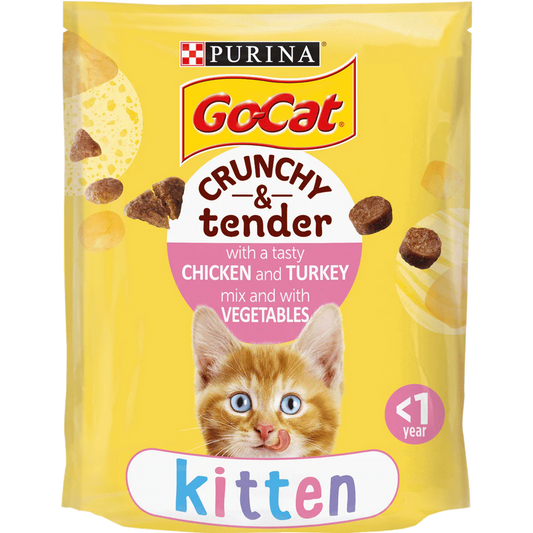 Go Cat Crunchy and Tender Kitten Chicken Dry Cat Food 800g