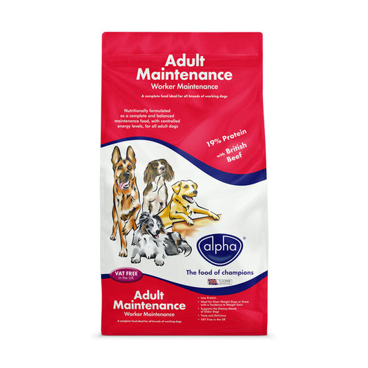 Alpha Worker Maintenance Dry Dog Food 15kg