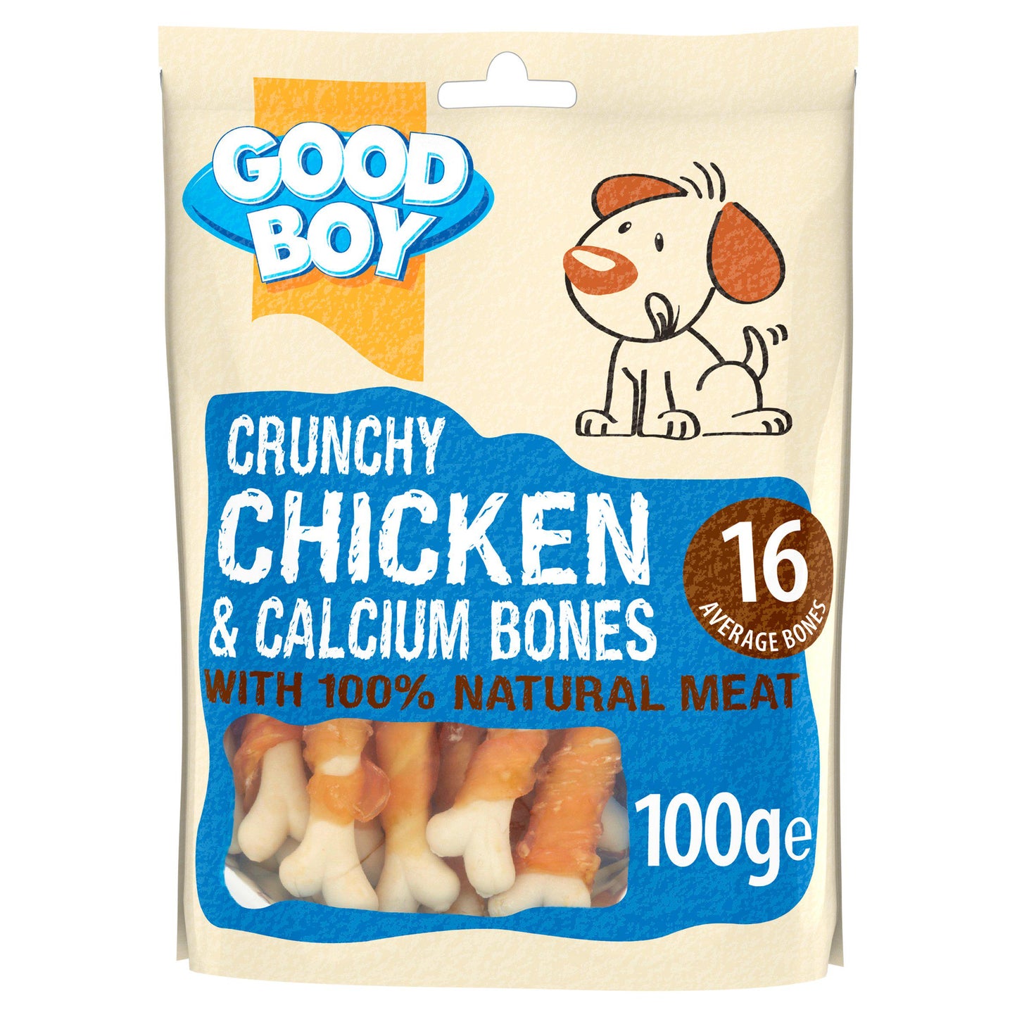 Good Boy Pawsley & Co Crunchy Chicken & Calcium Bones Dog Treats 100g