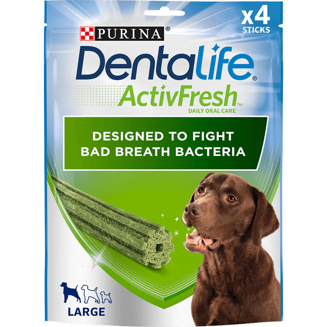 Dentalife ActivFresh Large Dog Treat Dental Chew 4 Sticks