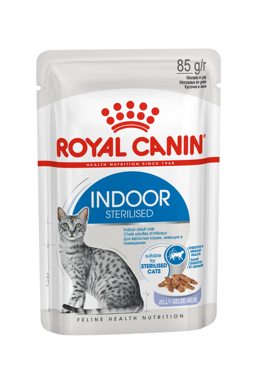 Royal Canin Adult Indoor Sterilised Morsels In Jelly Wet Cat Food