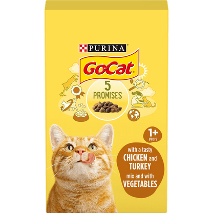 Go Cat Adult Chicken and Turkey Dry Cat Food 320g