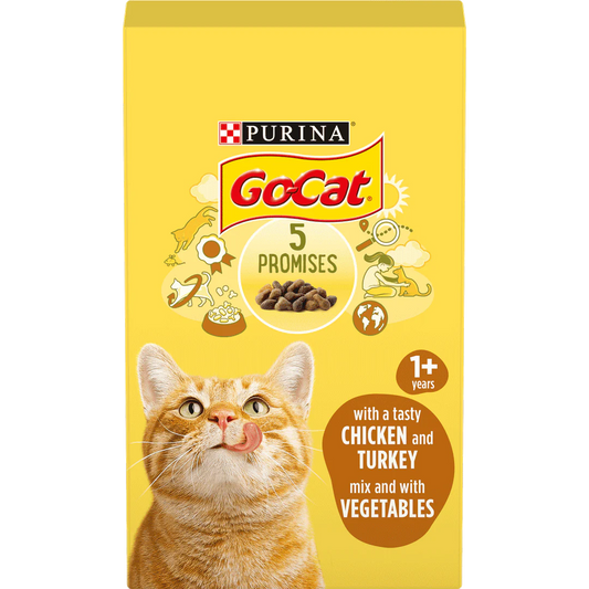 Go Cat Adult Chicken and Turkey Dry Cat Food 320g