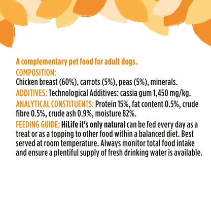 HiLife It's Only Natural Luxury Chicken with Carrots & Peas Wet Dog Food 100g