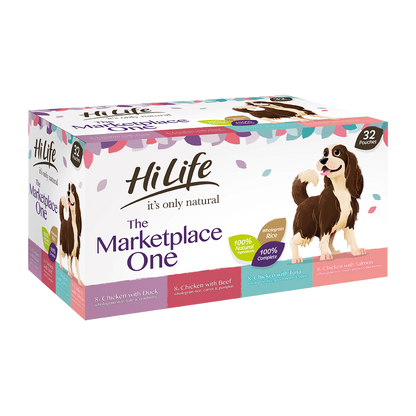 HiLife It's Only Natural Complete The Marketplace One Wet Dog Food 32 x 150g