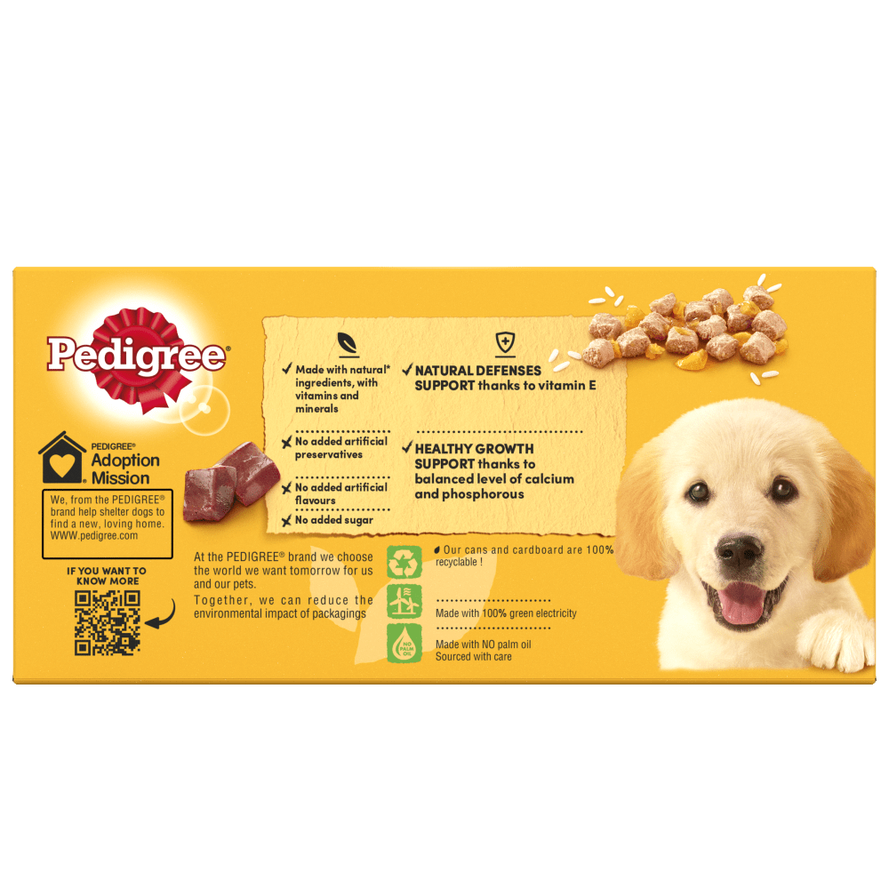 Pedigree Puppy Mixed Selection Chunks in Jelly Wet Dog Food 6 x 400g