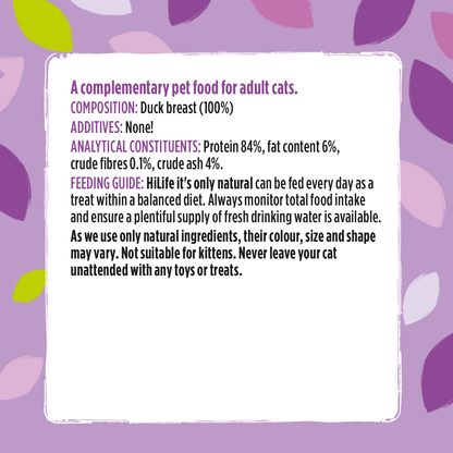 HiLife It's Only Natural Duck Breast Cat Treats 10g