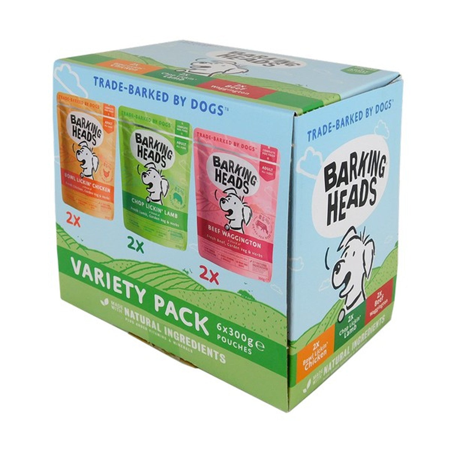 Barking Heads Variety Pack Adult Wet Dog Food 6 x 300g