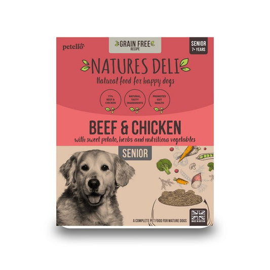 Natures Deli Senior Grain Free Beef & Chicken 395g