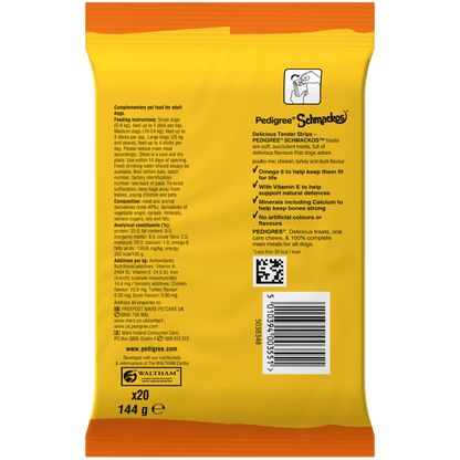 Pedigree Schmackos with Poultry Dog Treats 20 sticks