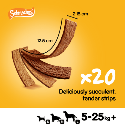 Pedigree Schmackos with Poultry Dog Treats 20 sticks