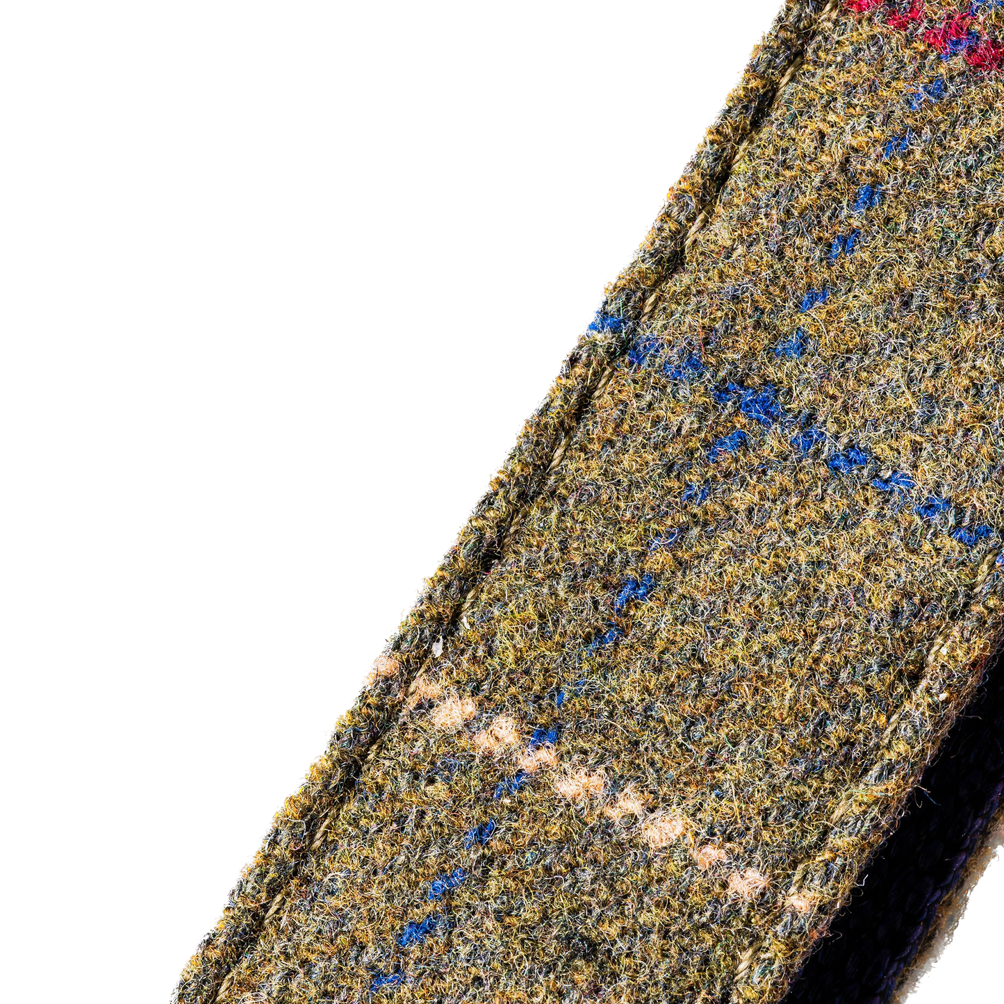 Hugo & Hudson Tweed Metal Buckle Dog Collar Dark Green Checked Medium (34-49cm)