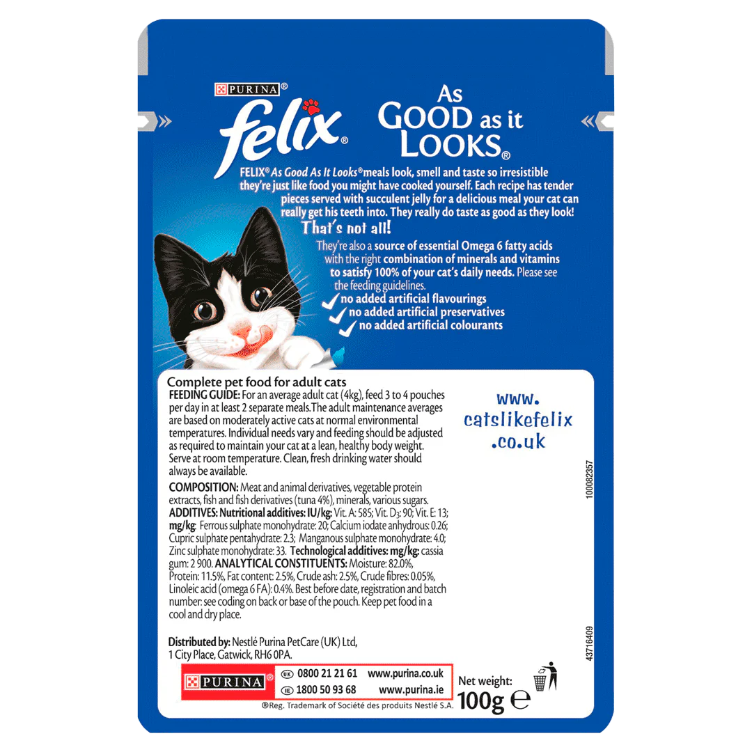 Felix As Good As it Looks Tuna in Jelly Wet Cat Food