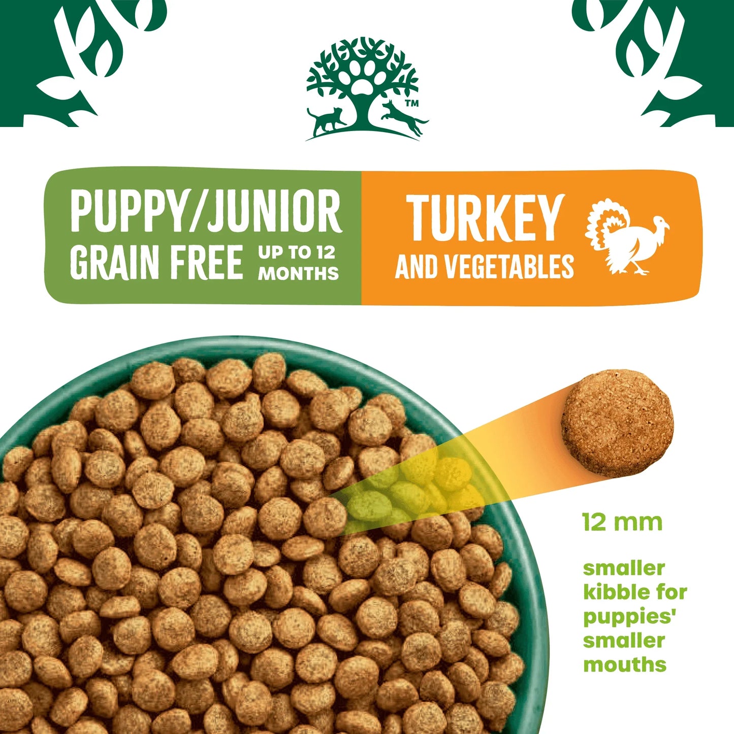 James Wellbeloved Grain Free Puppy / Junior Turkey & Vegetables Dry Dog Food 1.5kg