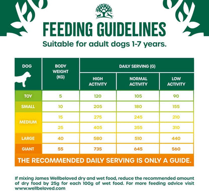 James Wellbeloved Grain Free Turkey & Vegetable Adult Dry Dog Food - 1.5kg