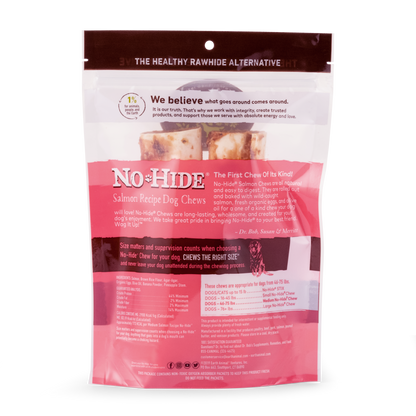 Earth Animal Salmon No Hide Chews Medium Dog Treats 2 pack 120g