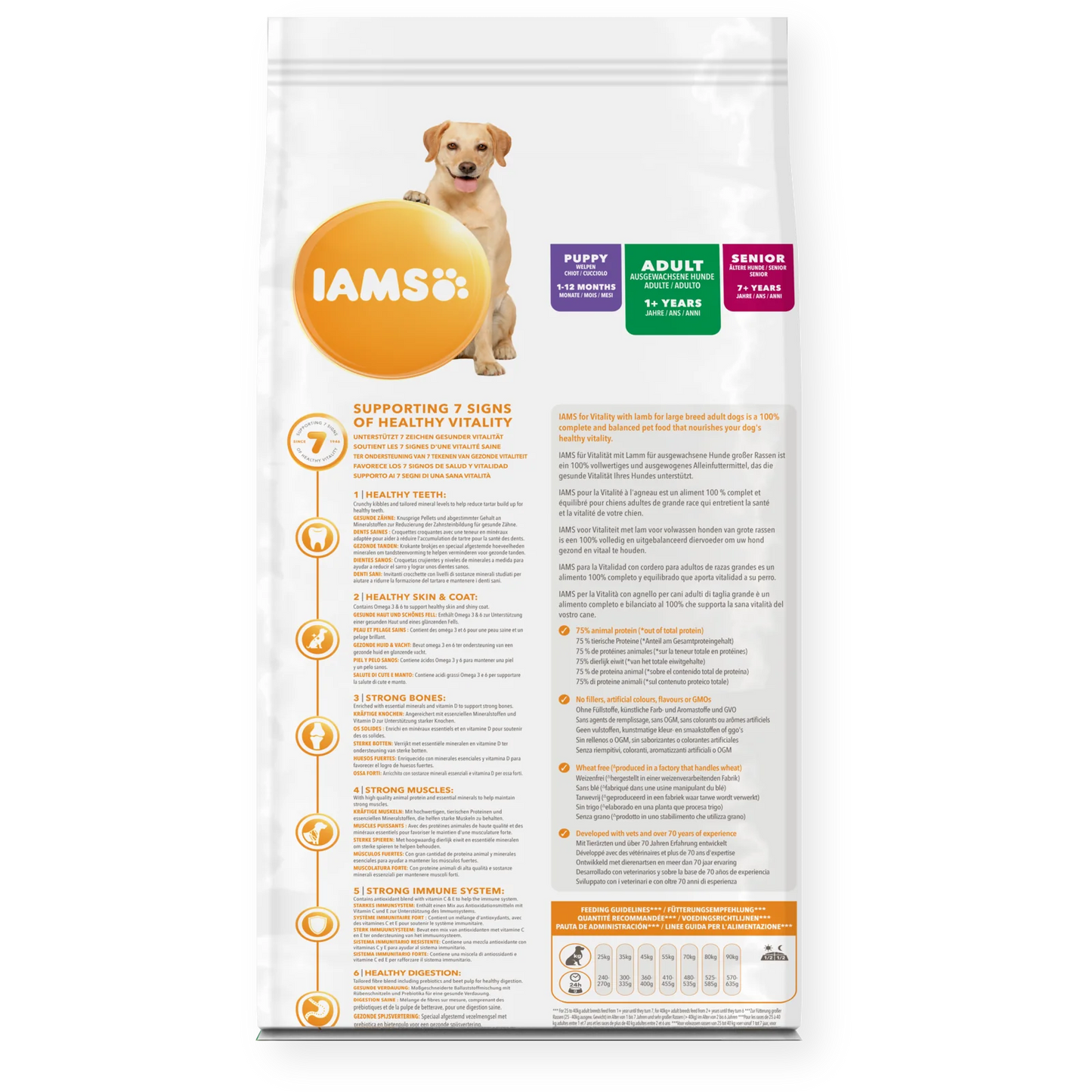 Iams Vitality Adult Large Breed Lamb Dry Dog Food 12kg
