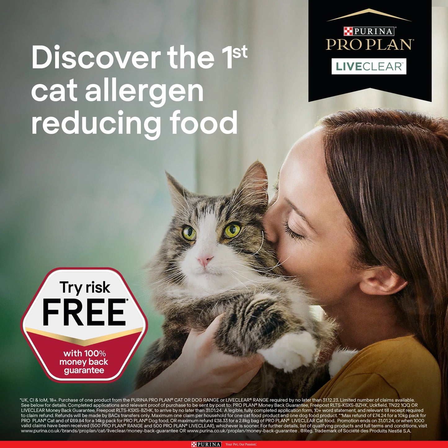 Pro Plan Kitten Allergen Reducing Liveclear Turkey Dry Cat Food 1.4kg