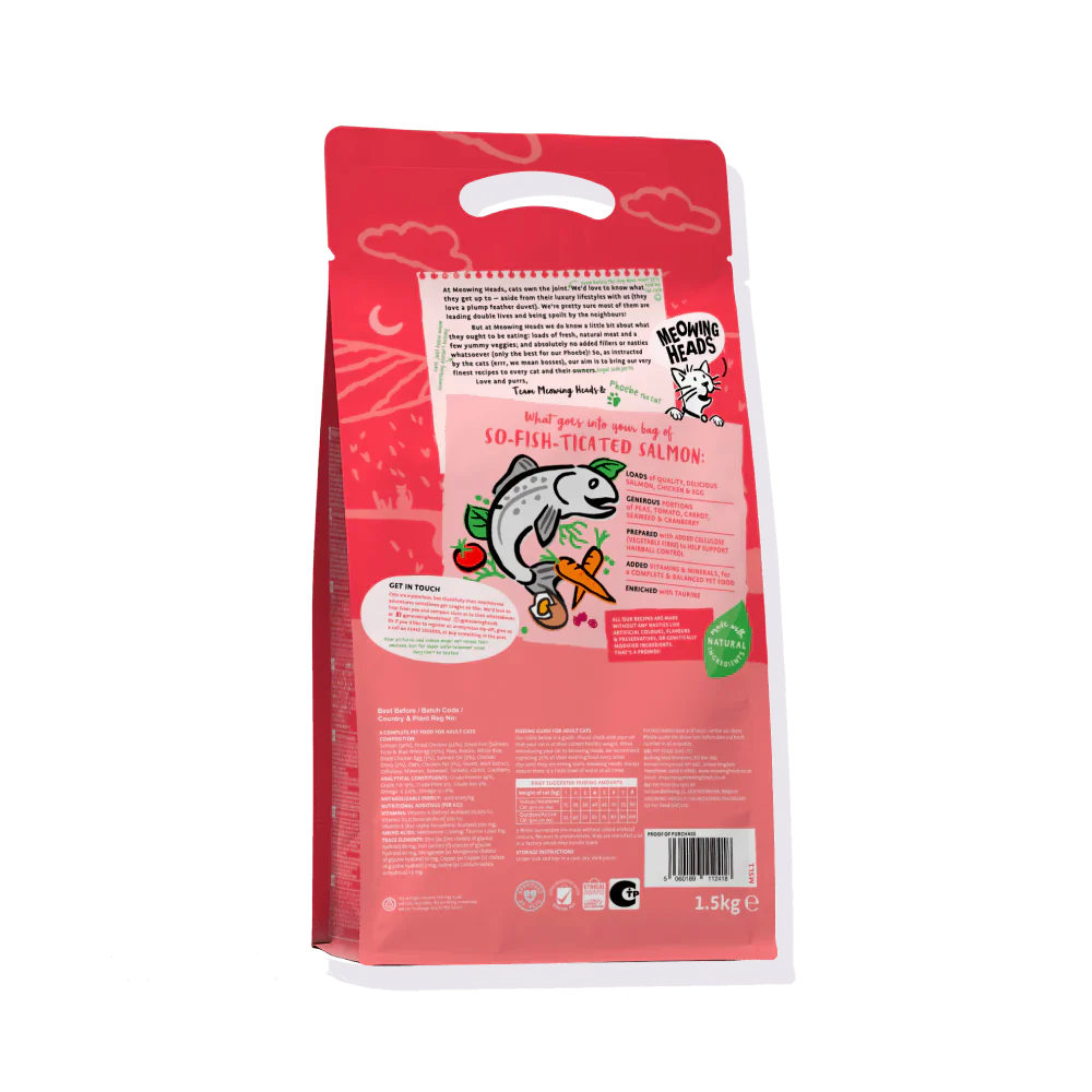 Meowing Heads So Fish Ticated Salmon Dry Cat Food