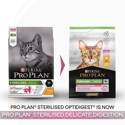 Pro Plan Sterilised Delicate Digestion Chicken Dry Cat Food 3kg