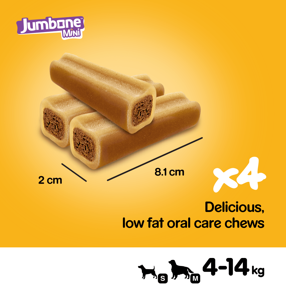 Pedigree Jumbone Mini Small with Beef & Poultry Dog Treats 4 chews