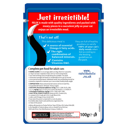 Felix Adult Original Beef in Jelly Wet Cat Food