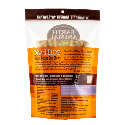 Earth Animal Chicken No Hide Chews Medium Dog Treats 2 pack 120g