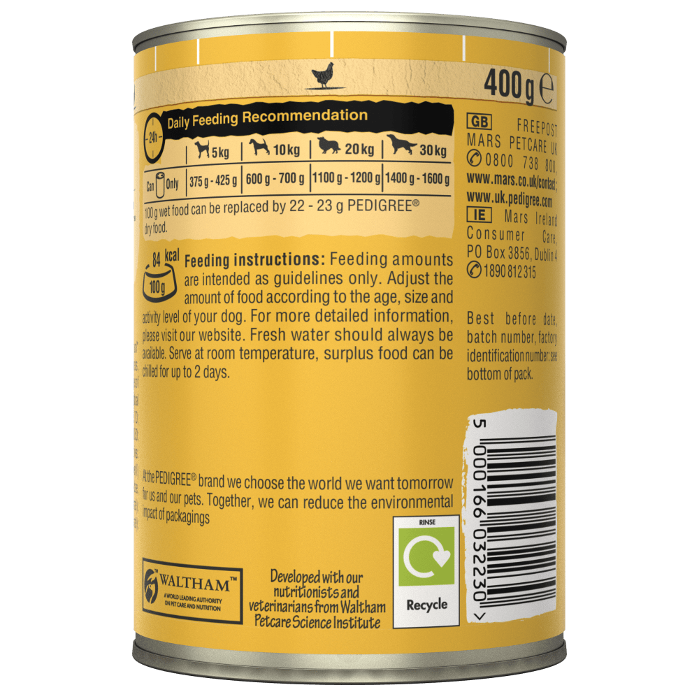 Pedigree in Gravy with Chicken Adult Wet Dog Food 400g