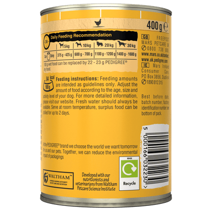 Pedigree in Gravy with Chicken Adult Wet Dog Food 400g
